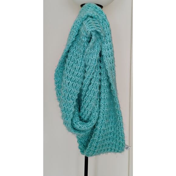 Large Soft Light Turquoise/Baby Blue Old Navy Knit Infinity Scarf. Cozy. Winter - Picture 1 of 4